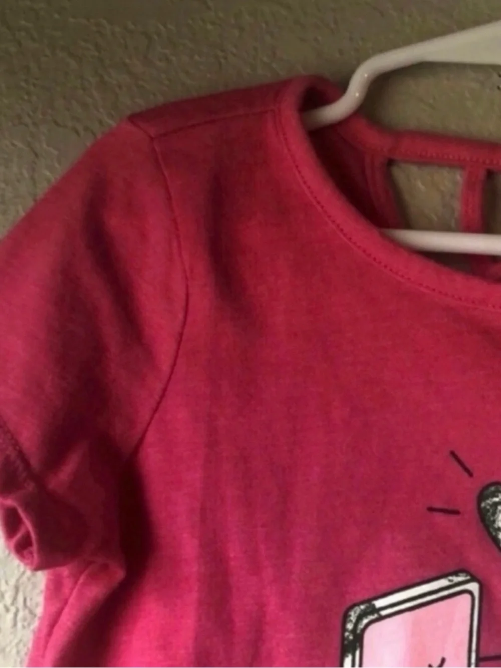 New Old Navy Shirt Girls Pink Short Sleeve Shirt Top Graphic Tee Shirt Size XS 5